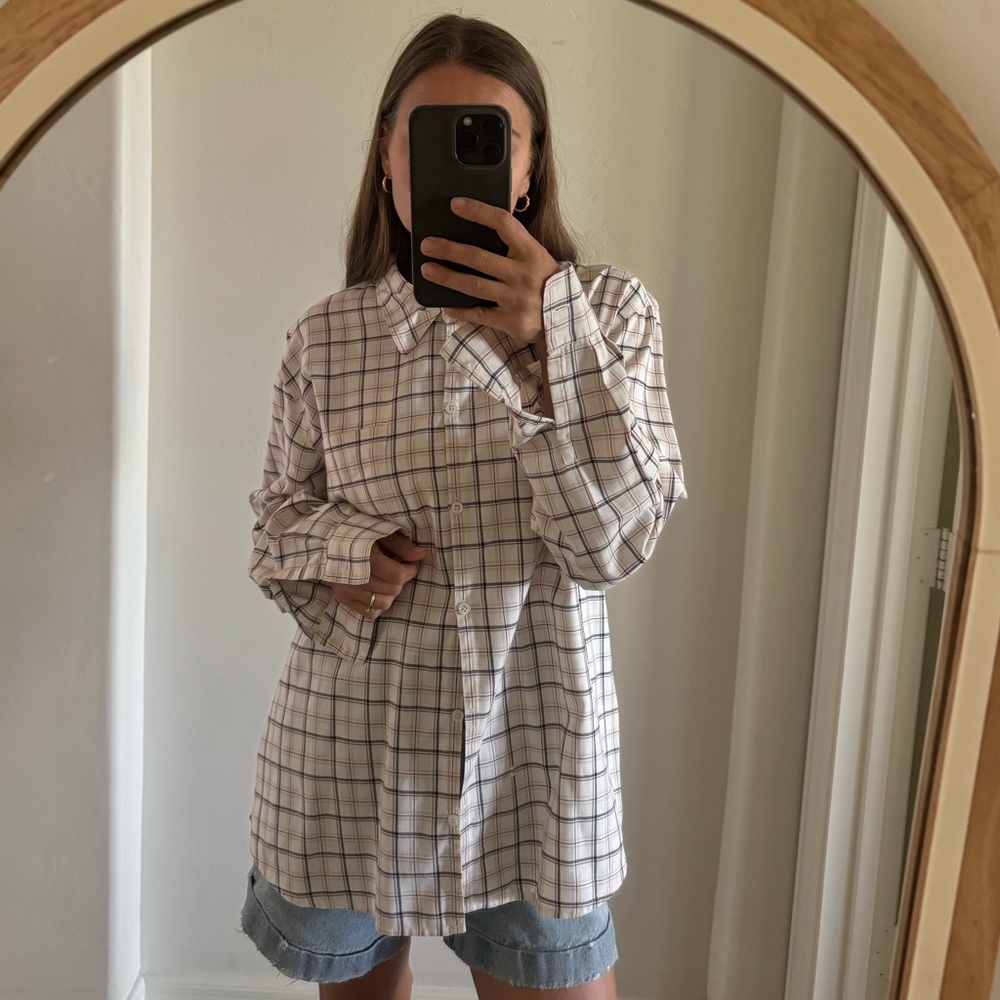 Vintage Liz Claiborne Plaid button down Shirt